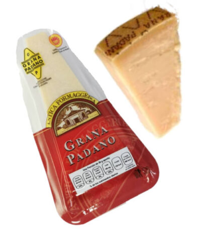 queso grana padano embasado y queso grana padano al natural de la marca
